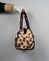 Berry Patent Leather Nova Printer Stars Bowler Bag, bottom view